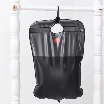 Чанта за слънчево отопление обем 20 л Преносима чанта за душ със слънчев топъл Чанта за външен душ с маркуч Чанта за вода за слънчеви бани, за да проверите за къмпинг от PVC