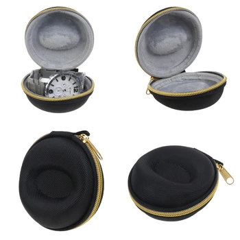Калъф за пътни часа, единен кутия за съхранение на ръчни и умни часовници с дължина до 50 мм, черна противоударная чанта на ЕВА