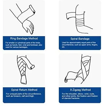 Бял памучен медицинска спортна залепваща превръзка, спортна лента за лечение на травми при спортни травми, разтягане на коляното, китката, глезена.