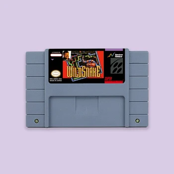 Екшън-играта Wild Snake за SNES с 16-битова видео карта САЩ NTSC EUR PAL, касета за конзоли за игри