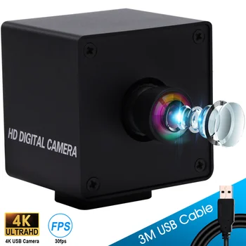 Камера за 4K с безплатен драйвер USB уеб камера Ultra HD, 4K 30 кадъра в секунда, Micro USB камера без обектив с изкривяване
